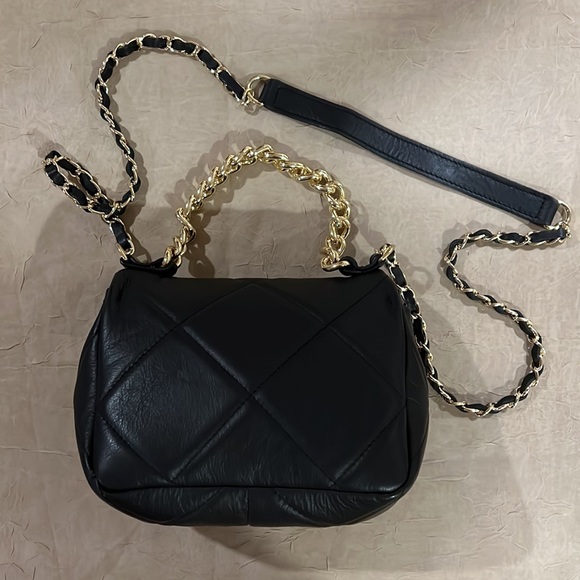 Anna Paola Small Black Quilted Leather Shoulder Bag - Picture 2 of 5